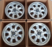 4x Original Saab Silver Spoke alloy rims 6x15" bolt circle diameter 4x108 105122709 like new