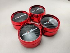 WHEEL CENTER HUB CAPS PROJECT D RED RAIDEN 64mm. Pièces pour Lenso Spec F E R...