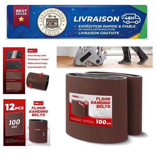 Lot bandes abrasives - 12,