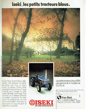 Advertising 0323 1981 Iseki small blue tractor Yvan Béal