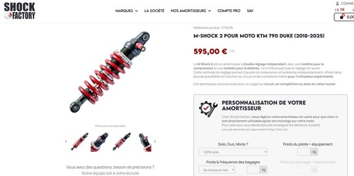 Amortisseur shock factory - shock,