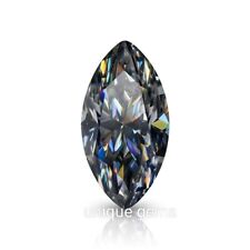 2Ct Fancy Black Marquise Cut VVS1 Diamond Premium Quality Loose Gemstone  14x7mm