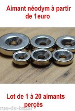 Lots 1 à 20 aimants Neodyme