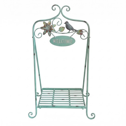 Porte fer forgé bleu - en,