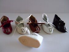 JU7 LEATHER SHOES (6cm) for ANTIQUE DOLL - DOLL SHOES - G.BRAVOT -FRANCE