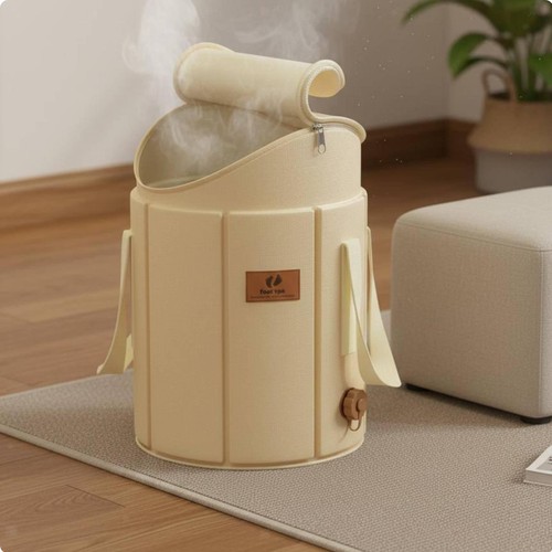 Seau bain pieds pliable - seau,