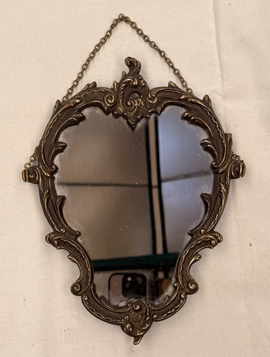 Miroir doré ovale - doré, en