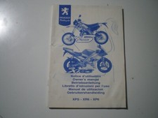 Peugeot XPS-XR6-XP6 USE AND MAINTENANCE MANUAL BOOKLET