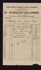 LES MARS (23) LIME OVEN / WOOD / HOTEL & CAFE "M. BUSSIERE-DELARBRE" in 1936