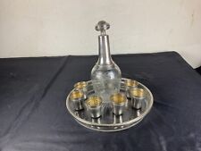 Minerva Art Deco Hallmark Silver Tray Liquor Set