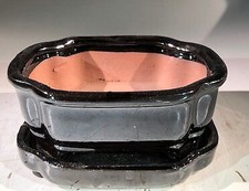 Black Ceramic Bonsai Pot