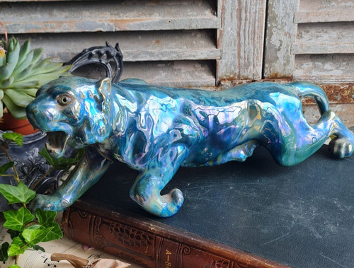 Ancienne panthere irise bleu - panthere,