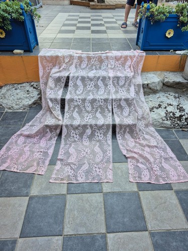Lot rideaux anciens - rideaux, dentelle