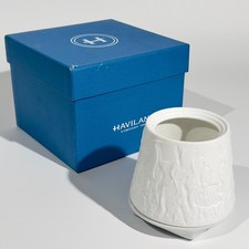 Photophore Litophanie Limoges Haviland Décor Poissons Mer Bougie Candle