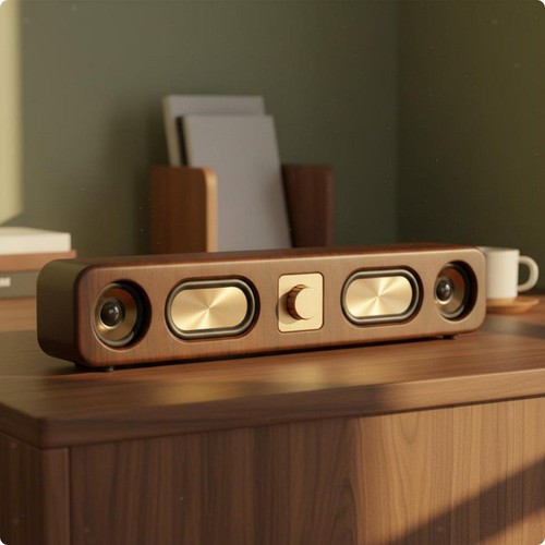 Enceinte bluetooth bois son - bluetooth,