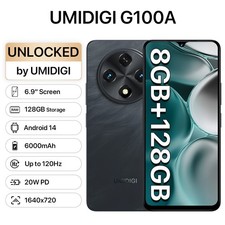 UMIDIGI G100A 4Go+128Go 6.9'' Dual SIM 6000mAh Smartphone Android Téléphone