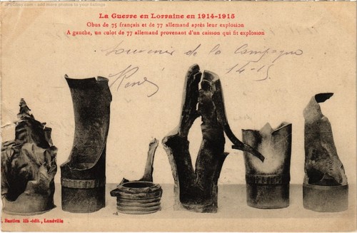 Cpa obus francais et de - obus,