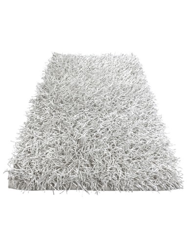 Tapis shaggy blanc moderne - tapis,