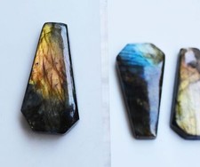 Lot de 125 ct de pierres précieuses non traitées certifiées Labradorite à feu...