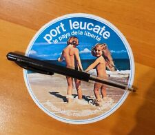 Sticker sticker PORT LEUCATE nudism 1974 Languedoc Roussillon vintage
