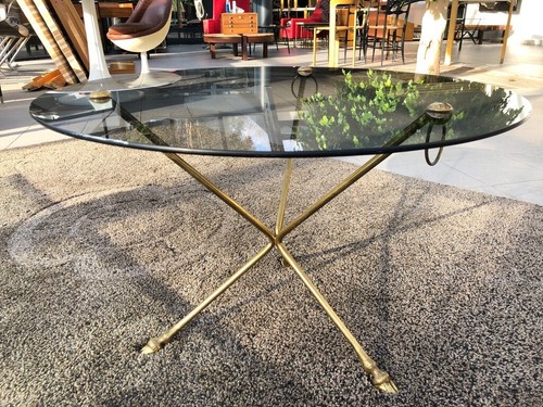Table basse tripode verre - basse, en