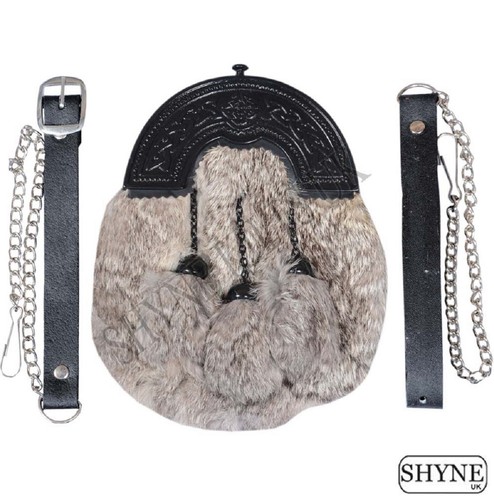 Sporran fourrure lapin - sporran, en