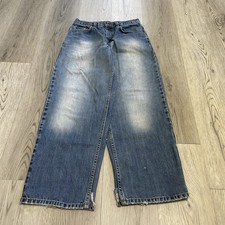 Y2K Aeropostale Jeans Men's 29x30 Baggy Wide Leg Denim Pants Distressed Skate