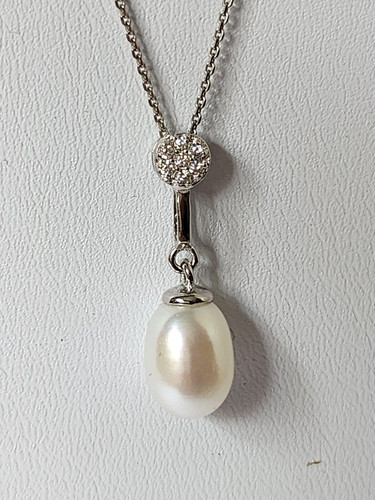 Collier argent perle de - collier, en