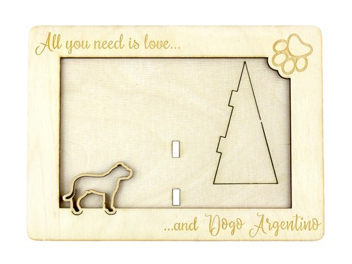 Dogue argentin cadre photo - , en