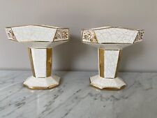 Paire de vide poches, cassolettes , présentoirs, ART DECO , céramique craquelée