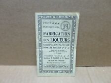 DISTILLERIE NOIROT Nancy old small booklet making liqueurs