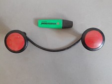 2 Patères porte manteaux mural moderniste noir et rouge vintage métal Années 50