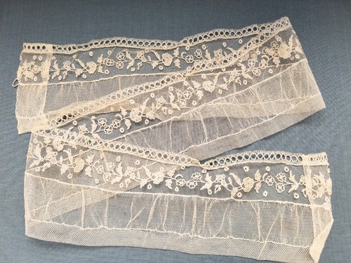 Dentelle ancienne tulle - ancienne, en