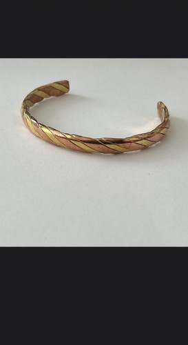 Bracelet jonc torsadé cuivre
