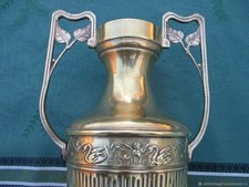 Vase ancien Cygnes Cuivre Art