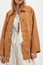 Veste femme oversize en cuir