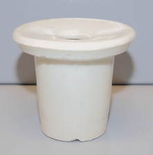 -ANCIEN ENCRIER BUREAU ECOLIER PORCELAINE BLANCHE COLLECTION ECRITURE PLUME  D