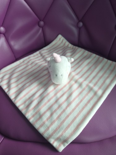 Doudou plat licorne rayé - doudou,
