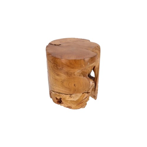 Tabouret bois brut teak - en,