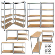 Étagère de rangement rayonnage stockage charge lourde 5 panneau MDF 200X100X50CM