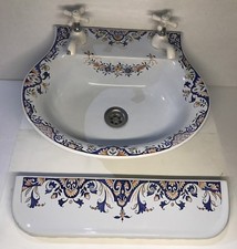 Rare basin / sink & tablet for bathroom decor wheel handmade