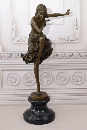 Bronze woman statue female - woman,