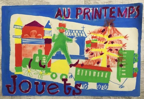 Etude gouache printemps - au,