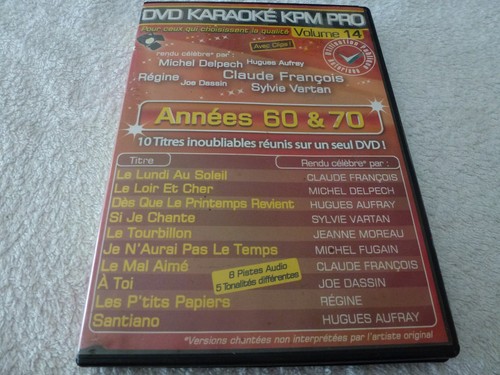 Dvd karaoke kpm - dvd, annee