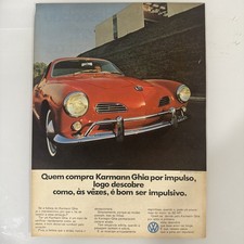 1967 VW Volkswagen Karmann Ghia Vintage Brazilian PRINT AD Poster 10x13