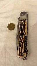 antique MAKINOX folding knife corkscrew hunting knife old french pen knife