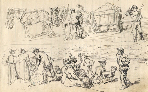 Charrue cheval croquis - charrue,, de
