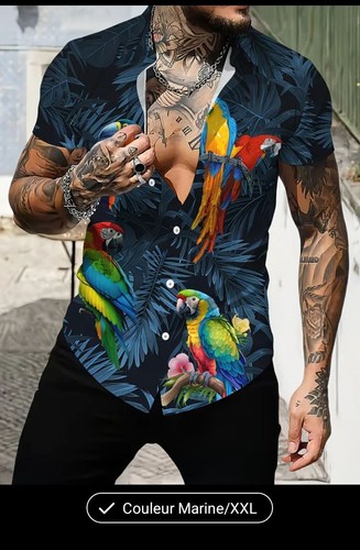 Chemise hawaïenne perroquet - hawaïenne,
