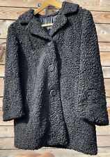 Astracan coat fur genuine clothing antique leather women sewing