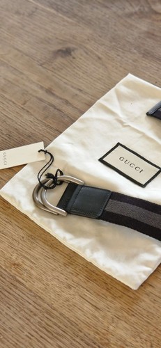 Ceinture gucci web noir gris - gucci, noir/gris